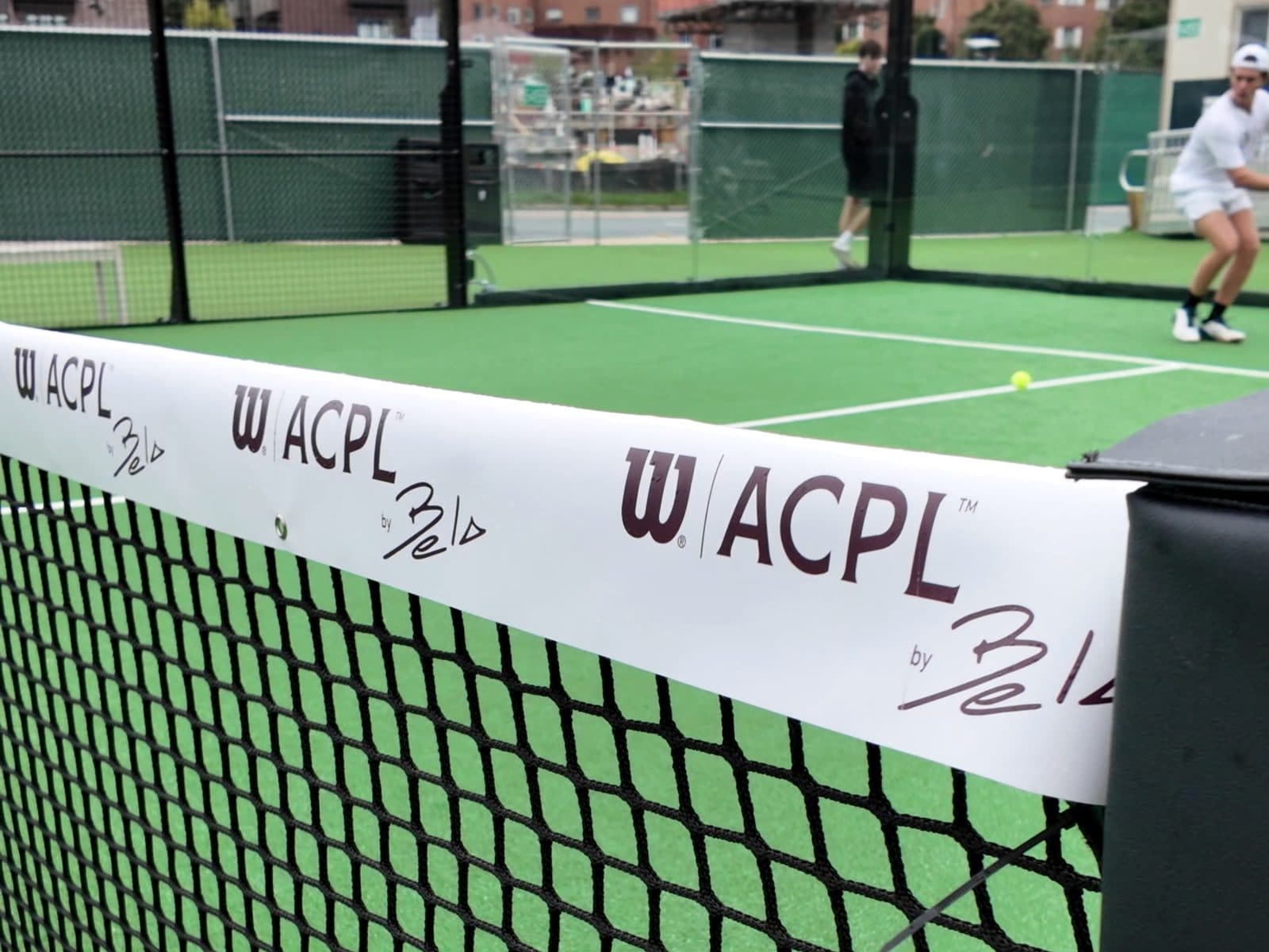 The Wilson ACPL by Bela net tape during a match